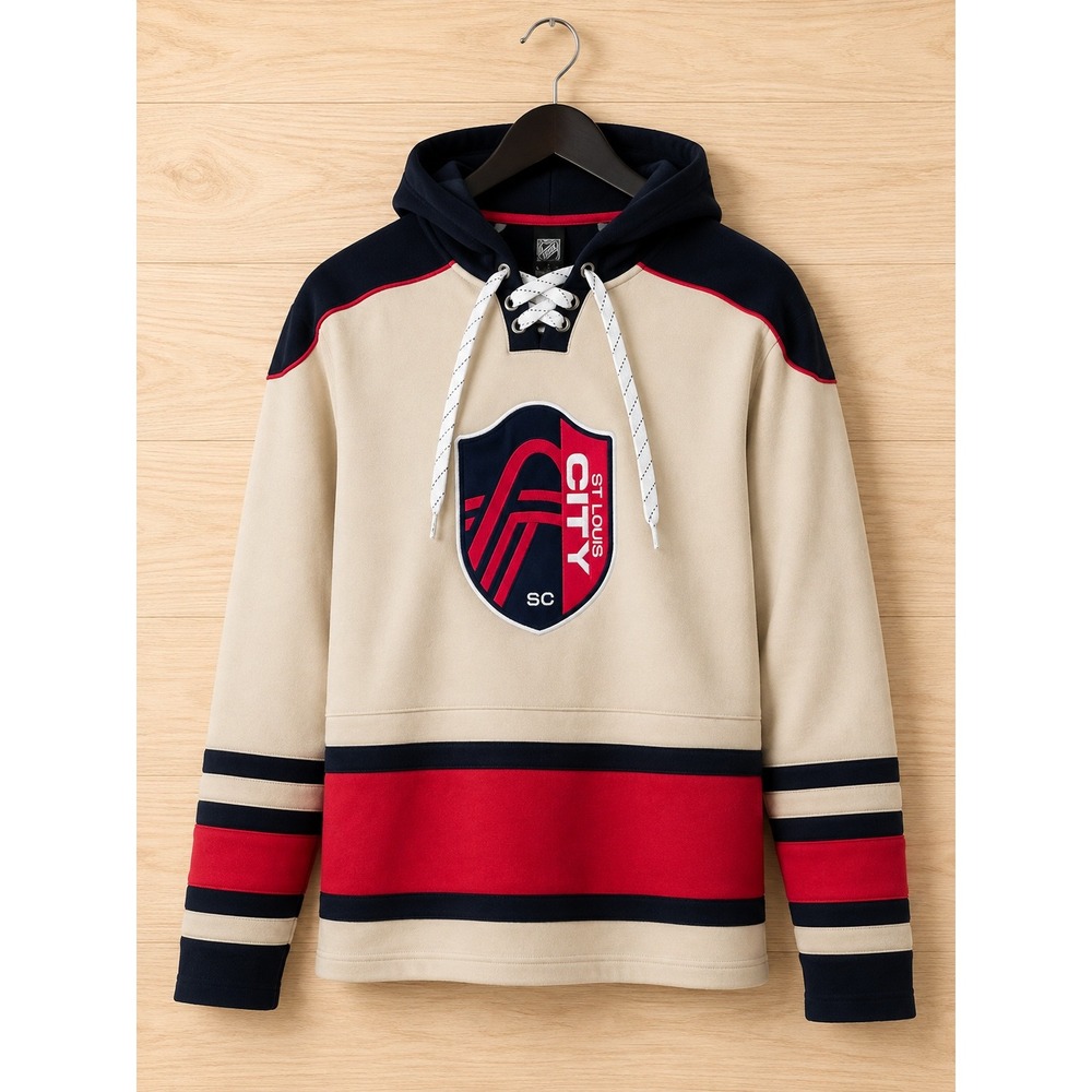 St. Louis CITY SC Men's Soccer MLS Sport Design Sweden Cream Hockey NWT